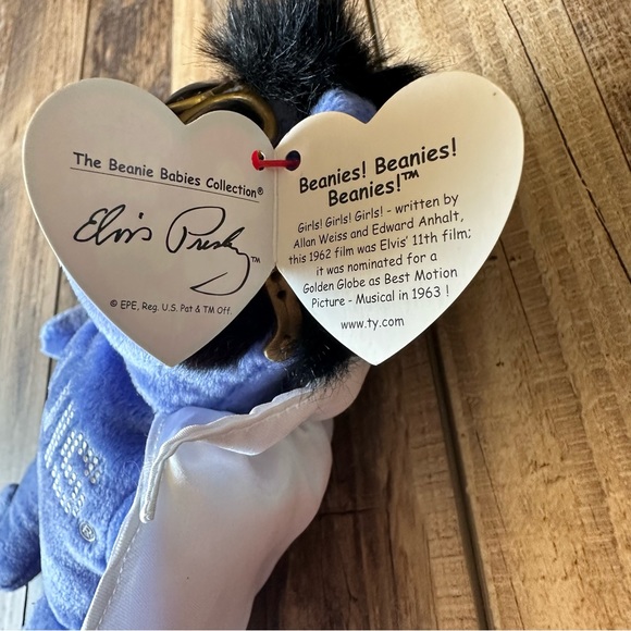 NWT TY Beanie Baby - BEANIES! BEANIES! BEANIES! the Elvis Bear Blue - Picture 6 of 9